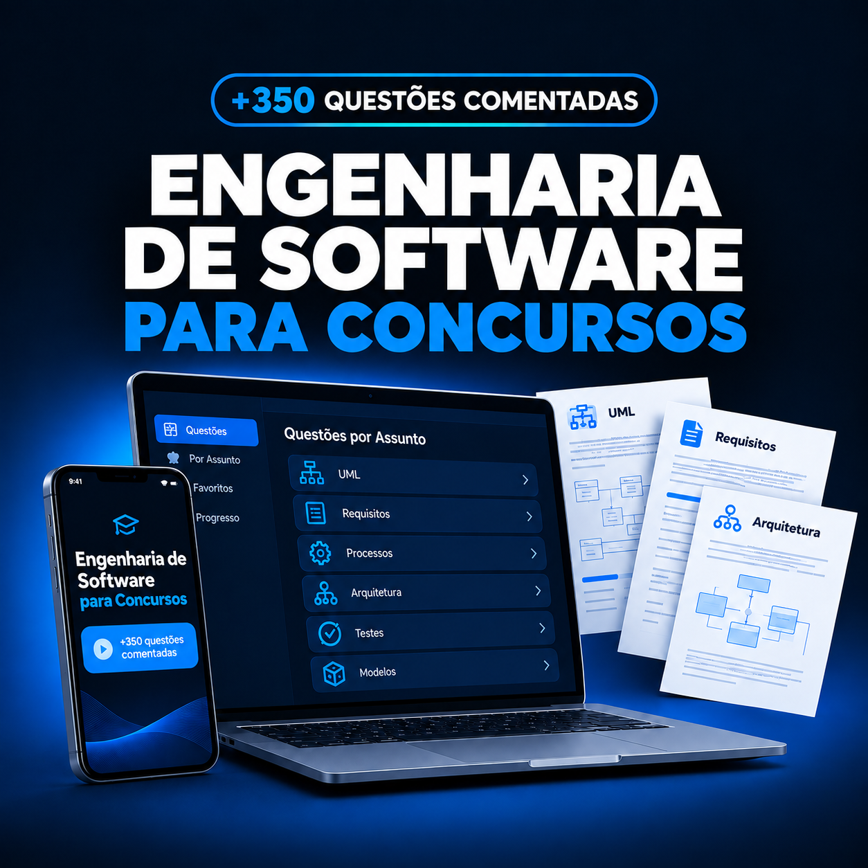Prévia ilustrativa das folhas do material de questões comentadas